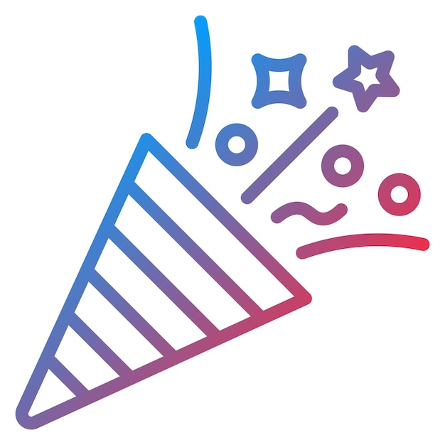 Imagen vectorial del icono de confeti del aniversario Se puede usar para el aniversario