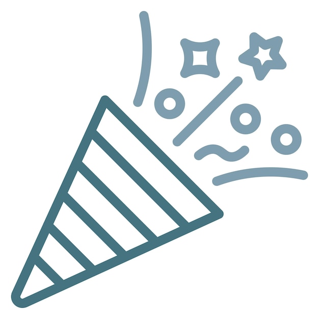 Imagen vectorial del icono de confeti del aniversario Se puede usar para el aniversario