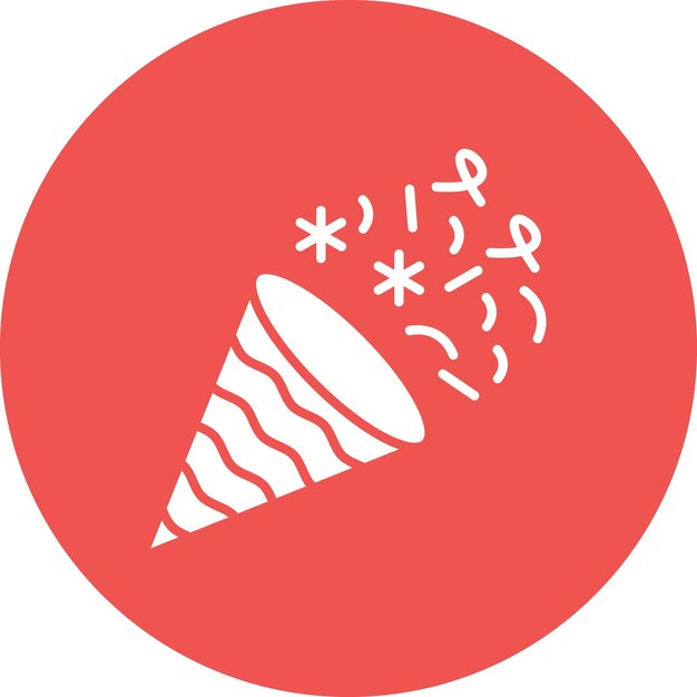 Imagen vectorial de icono de confeti Se puede usar para el Año Nuevo
