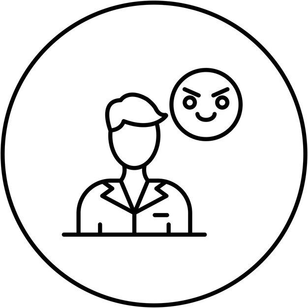 Imagen vectorial de icono confiado Se puede usar para la inteligencia emocional