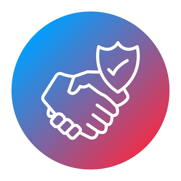 Imagen vectorial del icono de confianza Puede utilizarse para la organización
