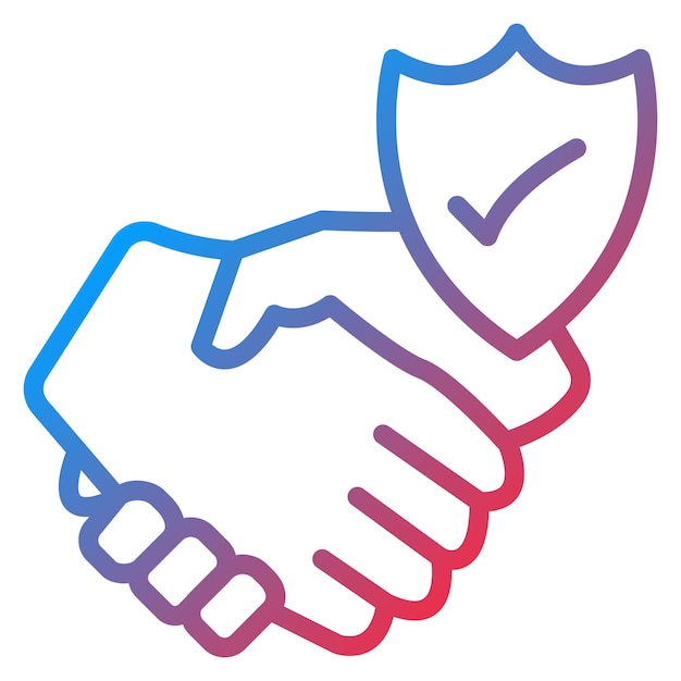 Imagen vectorial del icono de confianza Puede utilizarse para la organización
