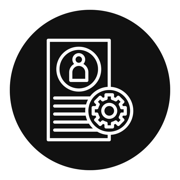 Imagen vectorial del icono de la configuración de la cuenta Se puede utilizar para la incorporación empresarial