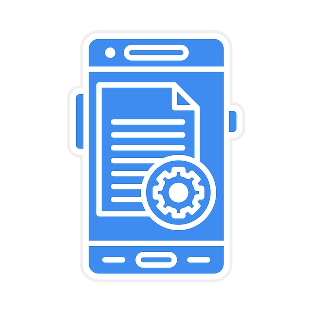 Imagen vectorial del icono de la configuración del documento Se puede utilizar para el desarrollo de aplicaciones móviles