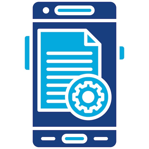 Imagen vectorial del icono de la configuración del documento Se puede utilizar para el desarrollo de aplicaciones móviles
