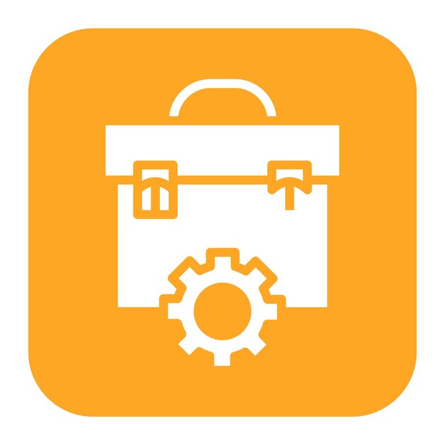 Imagen vectorial del icono de la configuración del maletín Se puede usar para documentos y archivos