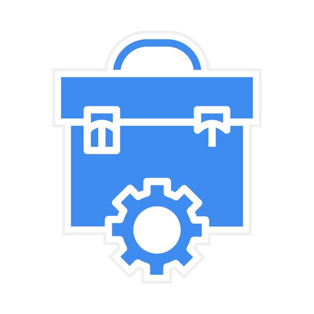 Imagen vectorial del icono de la configuración del maletín Se puede usar para documentos y archivos