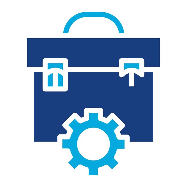 Imagen vectorial del icono de la configuración del maletín Se puede usar para documentos y archivos