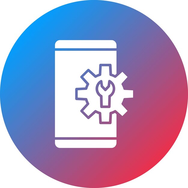 Imagen vectorial de icono de configuración móvil Se puede utilizar para el marketing en línea