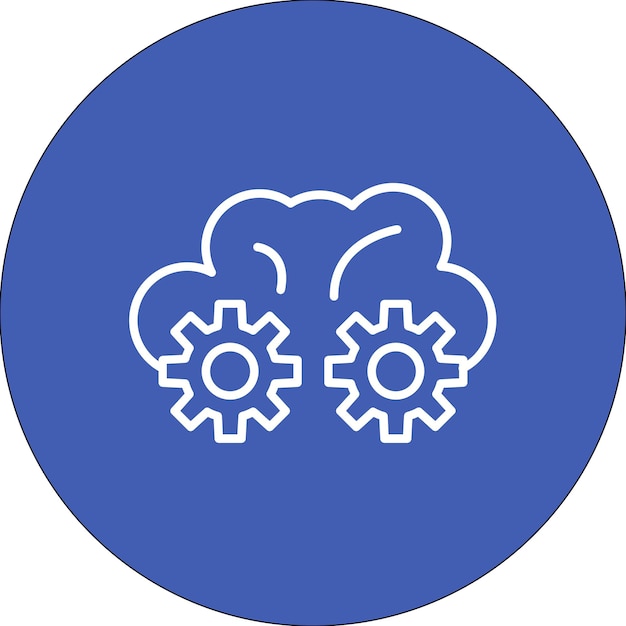Imagen vectorial del icono de la configuración de la nube Se puede utilizar para el marketing en línea