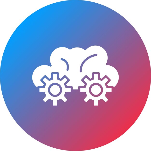 Imagen vectorial del icono de la configuración de la nube Se puede utilizar para el marketing en línea