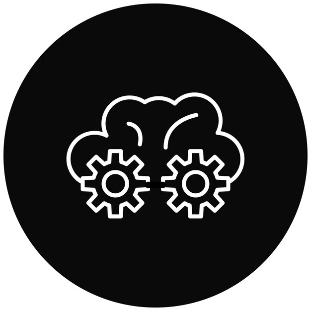 Imagen vectorial del icono de la configuración de la nube Se puede utilizar para el marketing en línea