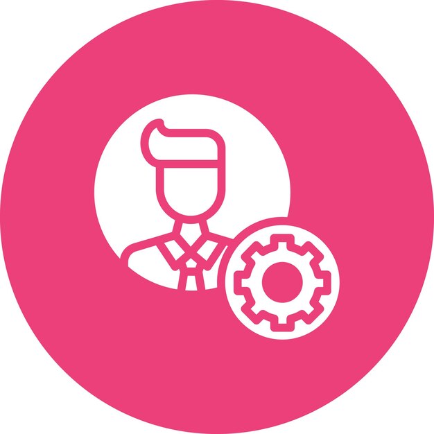 Imagen vectorial del ícono de configuración del perfil Se puede utilizar para la incorporación empresarial