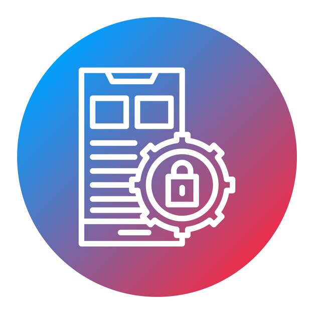 Imagen vectorial del icono de Configuración de Privacidad Se puede utilizar para la incorporación empresarial