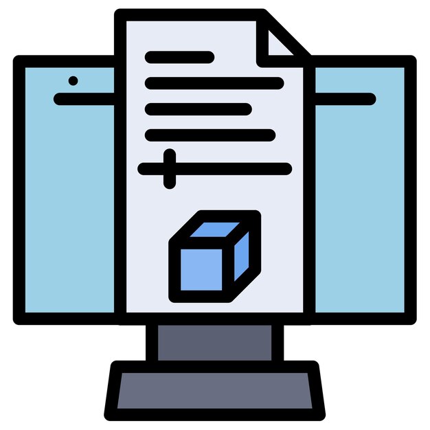 Imagen vectorial del icono de configuración del proyecto Se puede usar para documentos y archivos