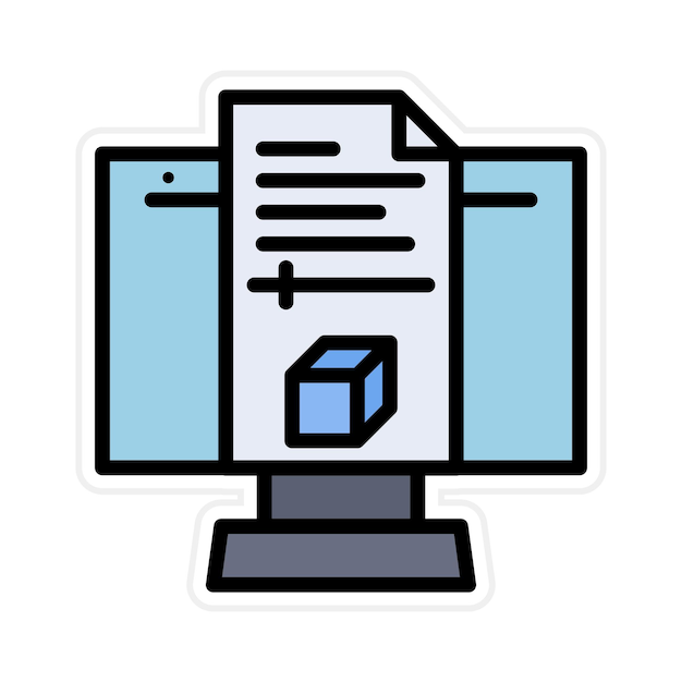 Imagen vectorial del icono de configuración del proyecto Se puede usar para documentos y archivos