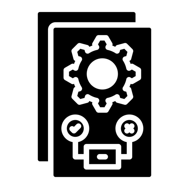 Imagen vectorial del icono de configuración de prueba Se puede utilizar para pruebas de software