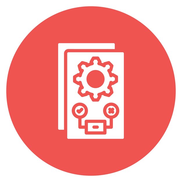 Imagen vectorial del icono de configuración de prueba Se puede utilizar para pruebas de software