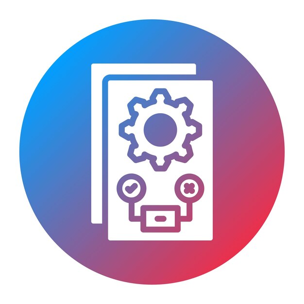 Imagen vectorial del icono de configuración de prueba Se puede utilizar para pruebas de software