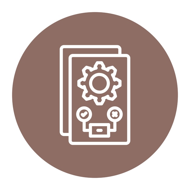 Imagen vectorial del icono de configuración de prueba Se puede utilizar para pruebas de software