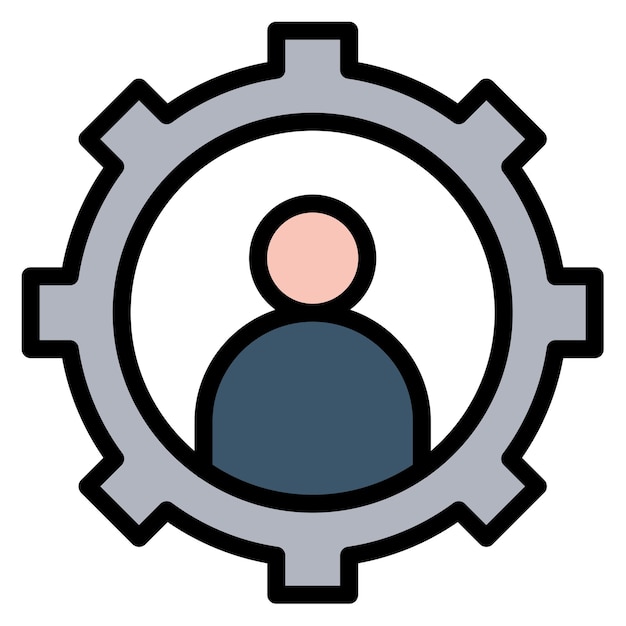 Imagen vectorial del icono de la configuración del usuario Se puede utilizar para el comercio