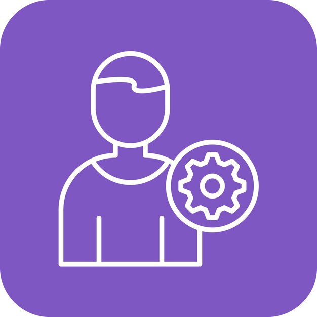 Imagen vectorial del icono de la configuración del usuario Puede utilizarse para personas de negocios