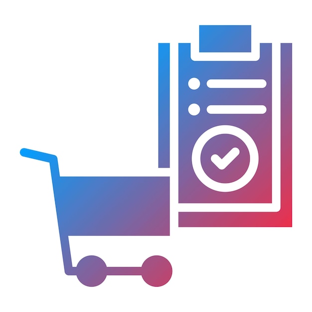 Imagen vectorial del icono de confirmación del carrito Se puede utilizar para la tienda de comercio electrónico