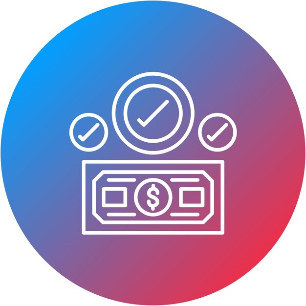 Imagen vectorial del icono de confirmación Se puede utilizar para los servicios de dinero en línea