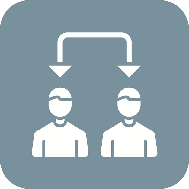 Vector imagen vectorial del icono de conflicto de intereses se puede utilizar para la gestión empresarial