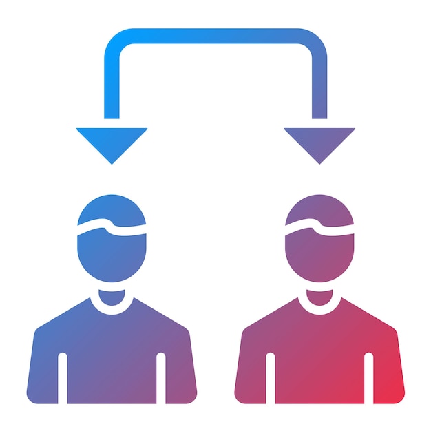 Vector imagen vectorial del icono de conflicto de intereses se puede utilizar para la gestión empresarial