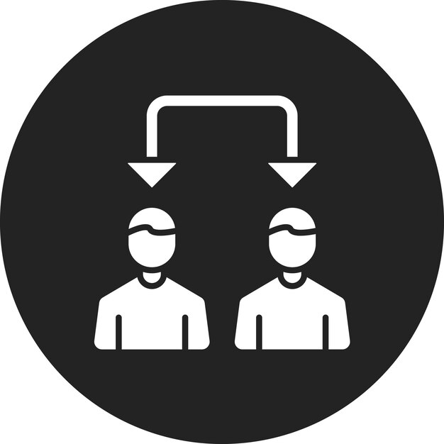 Imagen vectorial del icono de conflicto de intereses Se puede utilizar para la gestión empresarial