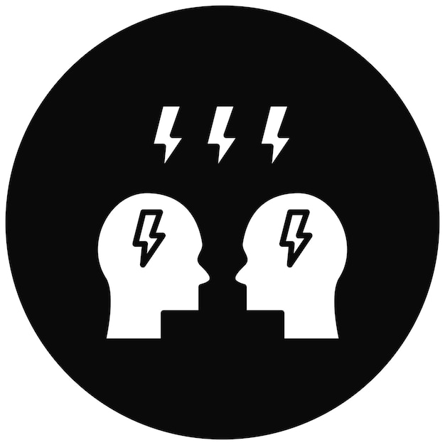 Imagen vectorial de icono de conflicto Se puede utilizar para la salud mental
