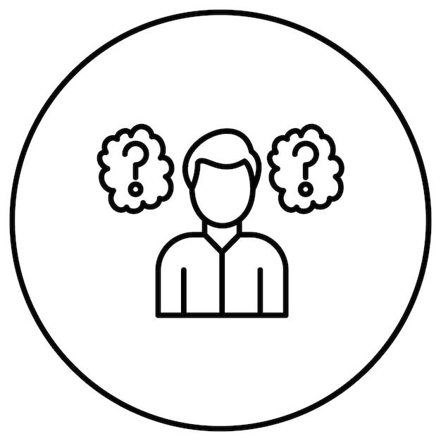 Imagen vectorial de icono confusa Se puede usar para negocios y finanzas
