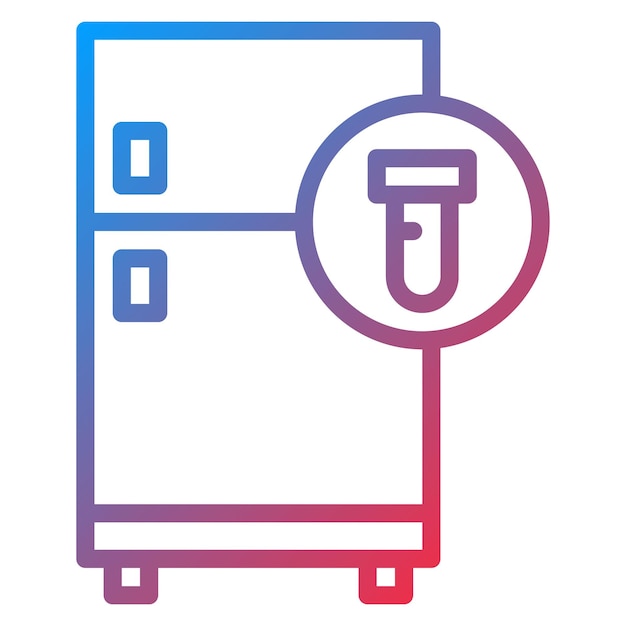 Imagen vectorial del icono del congelador del laboratorio Se puede utilizar para el laboratorio virtual