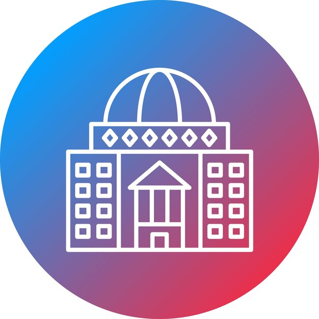 Imagen vectorial del icono del Congreso Se puede utilizar para la Agencia de Viajes