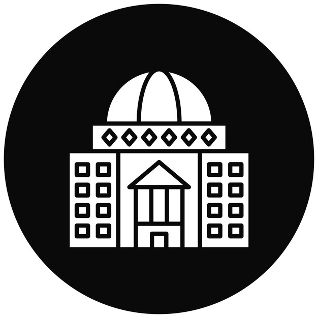 Imagen vectorial del icono del Congreso Se puede utilizar para la Agencia de Viajes