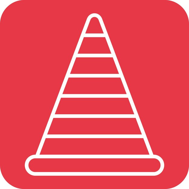 Imagen vectorial del icono del cono de la carretera Se puede utilizar para herramientas de construcción