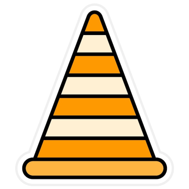 Imagen vectorial del icono del cono de la carretera Se puede utilizar para herramientas de construcción