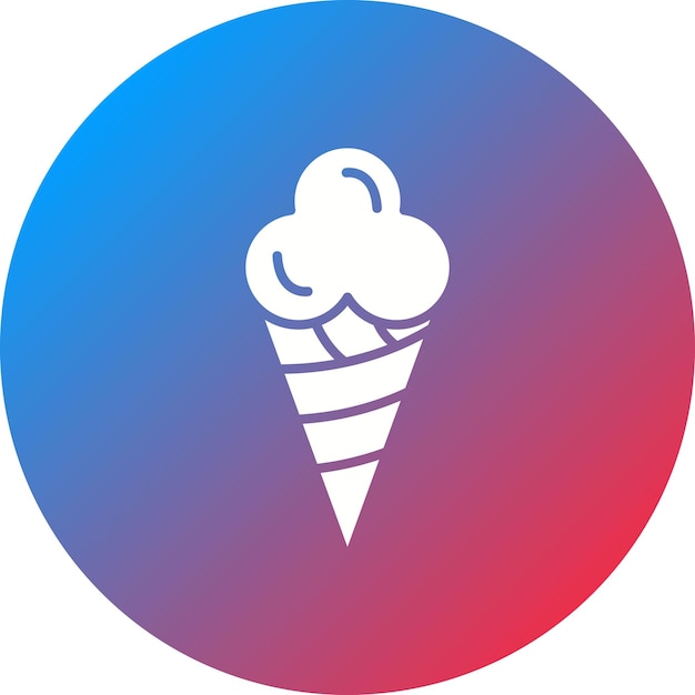 Imagen vectorial del icono del cono de helado Se puede usar para entretenimiento