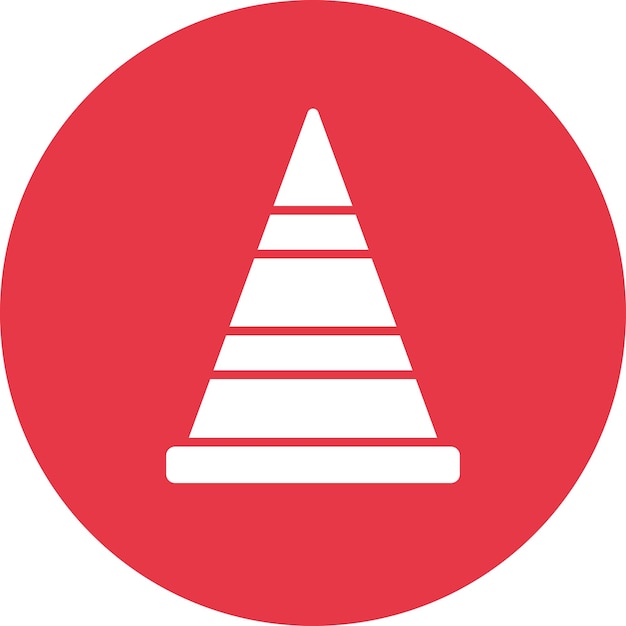 Imagen vectorial del icono del cono de tráfico Se puede usar para el Día del Trabajo