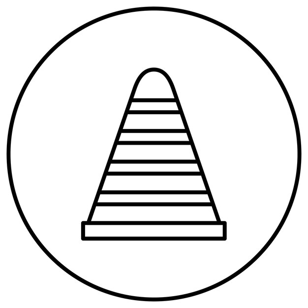 Imagen vectorial del icono del cono de tráfico Se puede utilizar para protección y seguridad