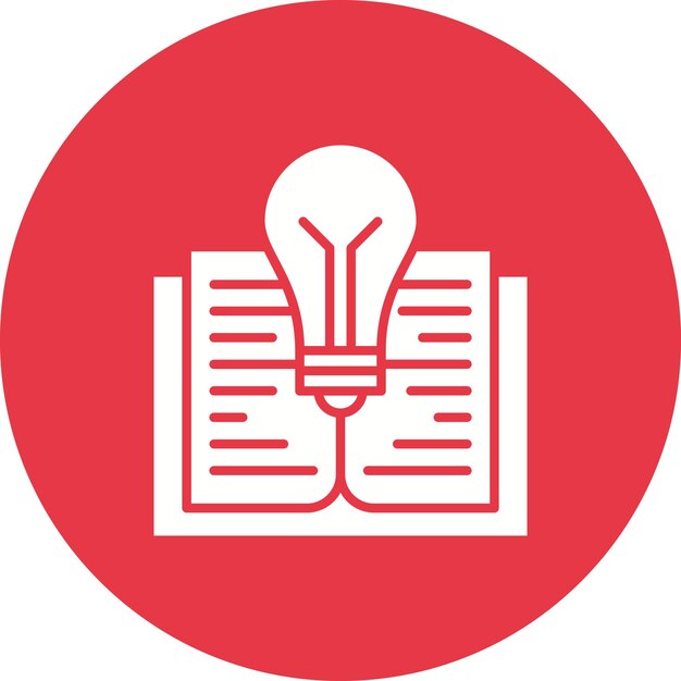 Imagen vectorial de icono de conocimiento Se puede utilizar para la educación