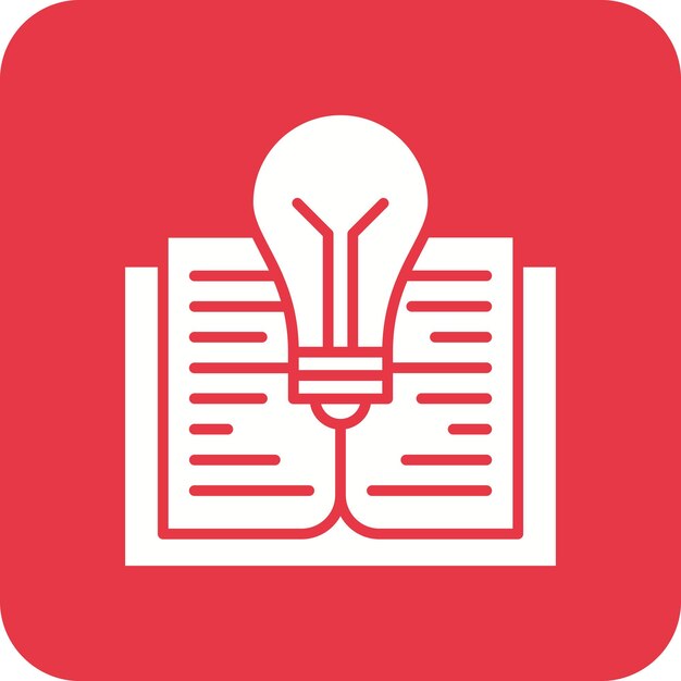 Imagen vectorial de icono de conocimiento Se puede utilizar para la educación