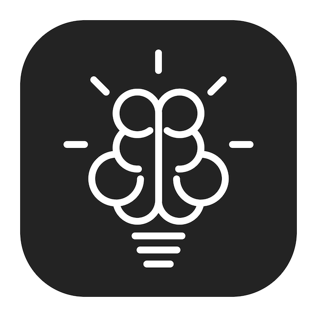 Imagen vectorial de icono de conocimiento Se puede utilizar para el liderazgo de pensamiento