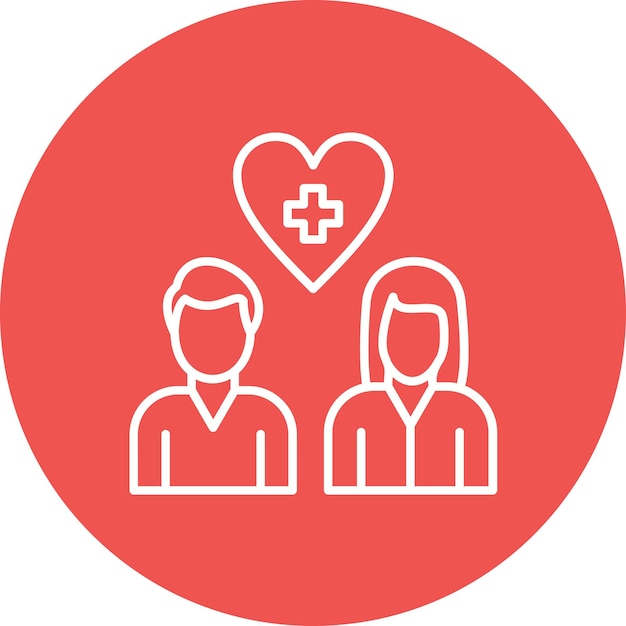 Imagen vectorial de icono de consejería de pareja Se puede utilizar para la salud mental
