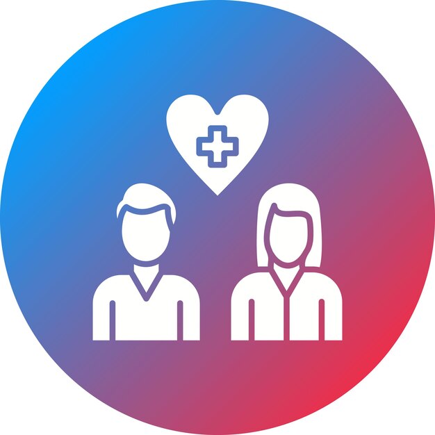 Imagen vectorial de icono de consejería de pareja Se puede utilizar para la salud mental