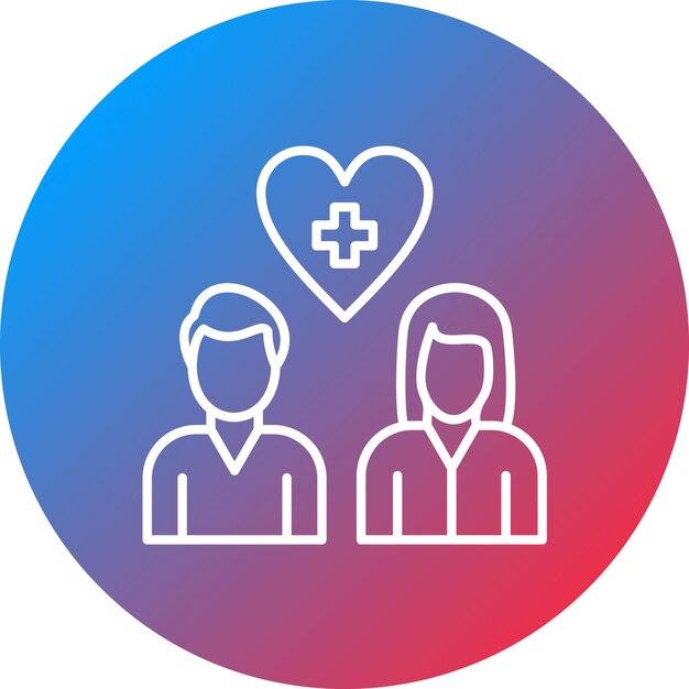Imagen vectorial de icono de consejería de pareja Se puede utilizar para la salud mental