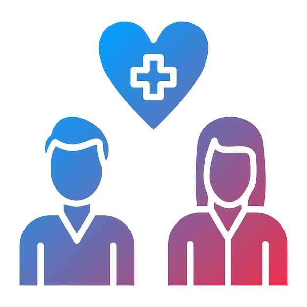 Imagen vectorial de icono de consejería de pareja Se puede utilizar para la salud mental