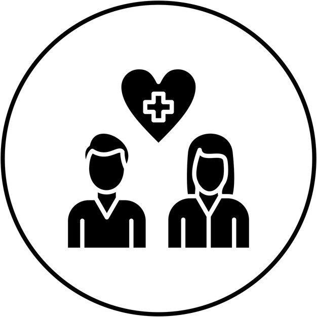 Imagen vectorial de icono de consejería de pareja Se puede utilizar para la salud mental