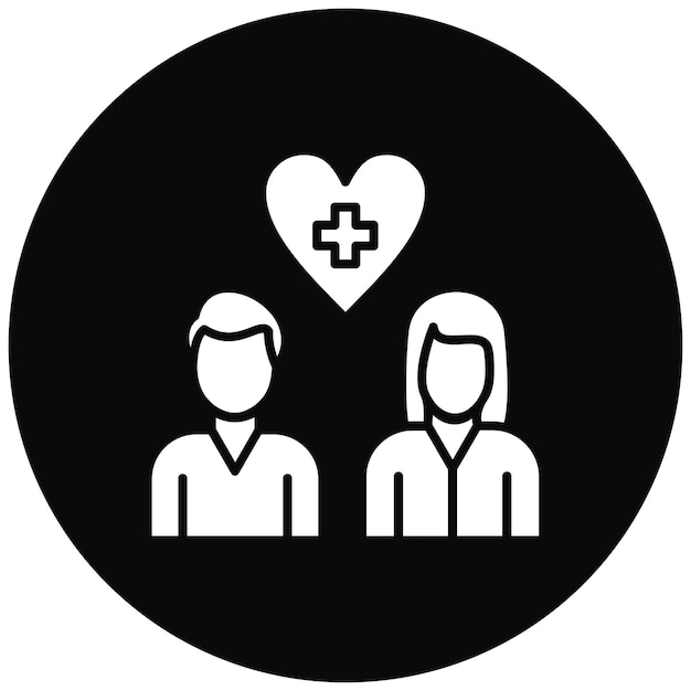 Imagen vectorial de icono de consejería de pareja Se puede utilizar para la salud mental